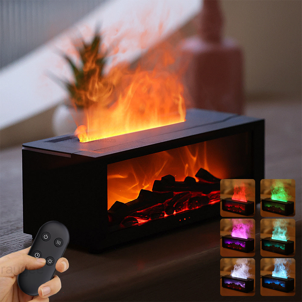 Elegant 3D Flame Aroma Diffuser with Colourful LED Ambiance